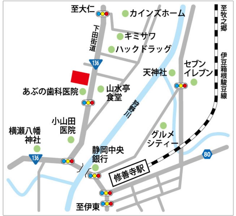 ル・グランガーデン修善寺地図 広域