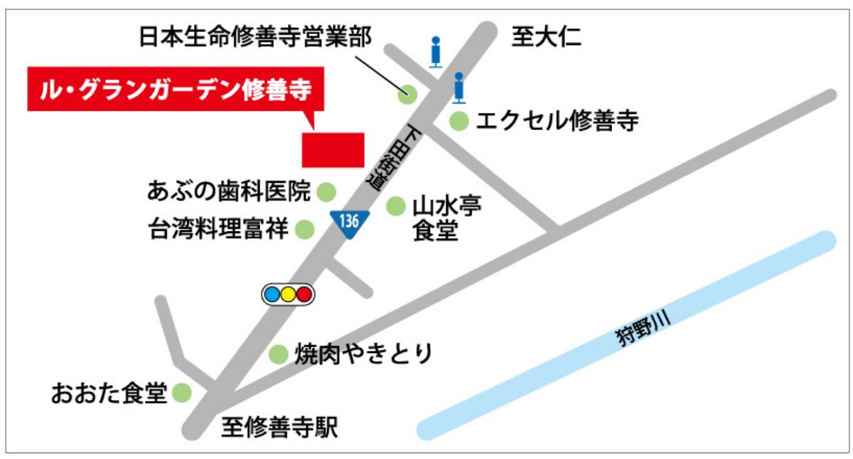 ル・グランガーデン修善寺地図 拡大